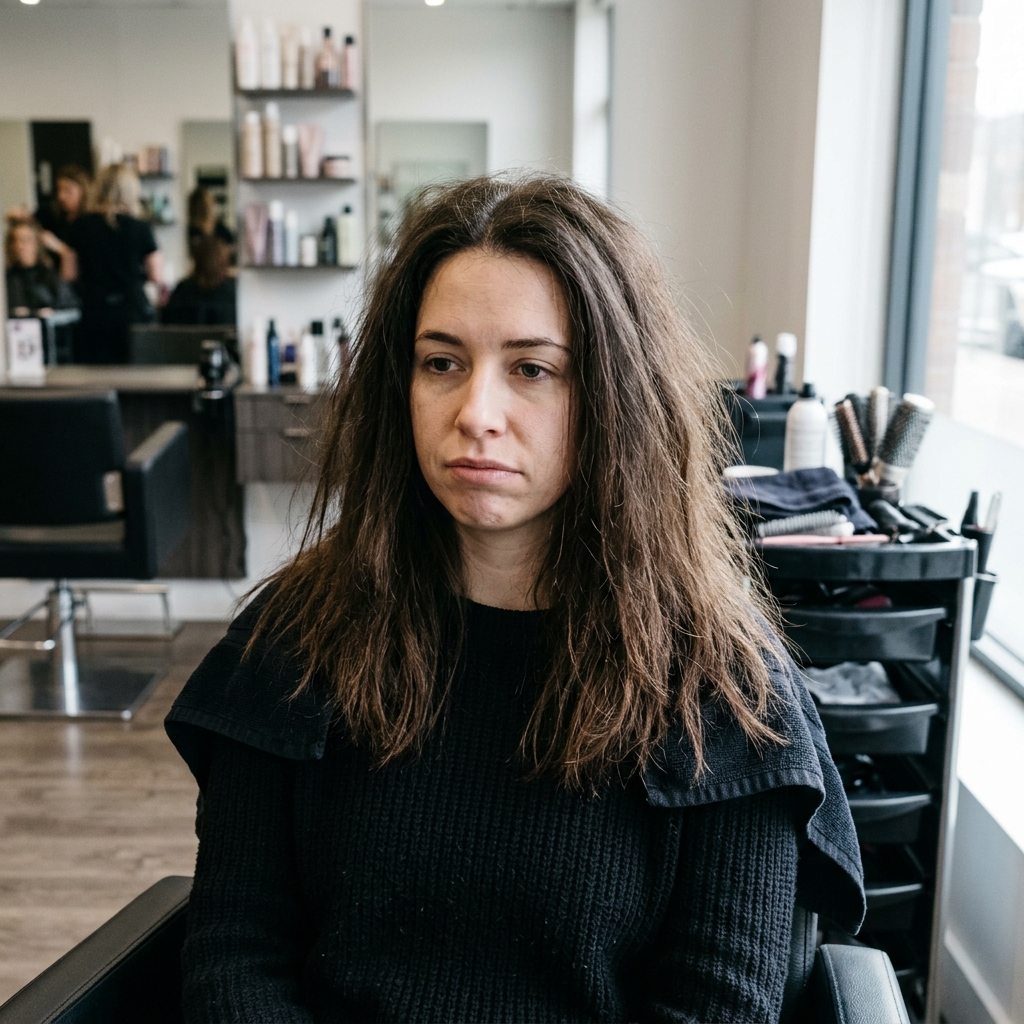 Before hair treatment