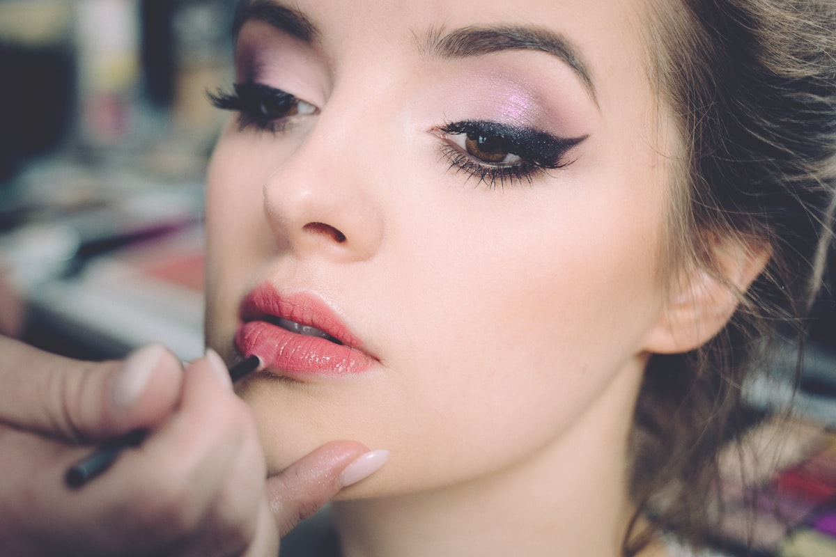 Beautiful bride with modern makeup